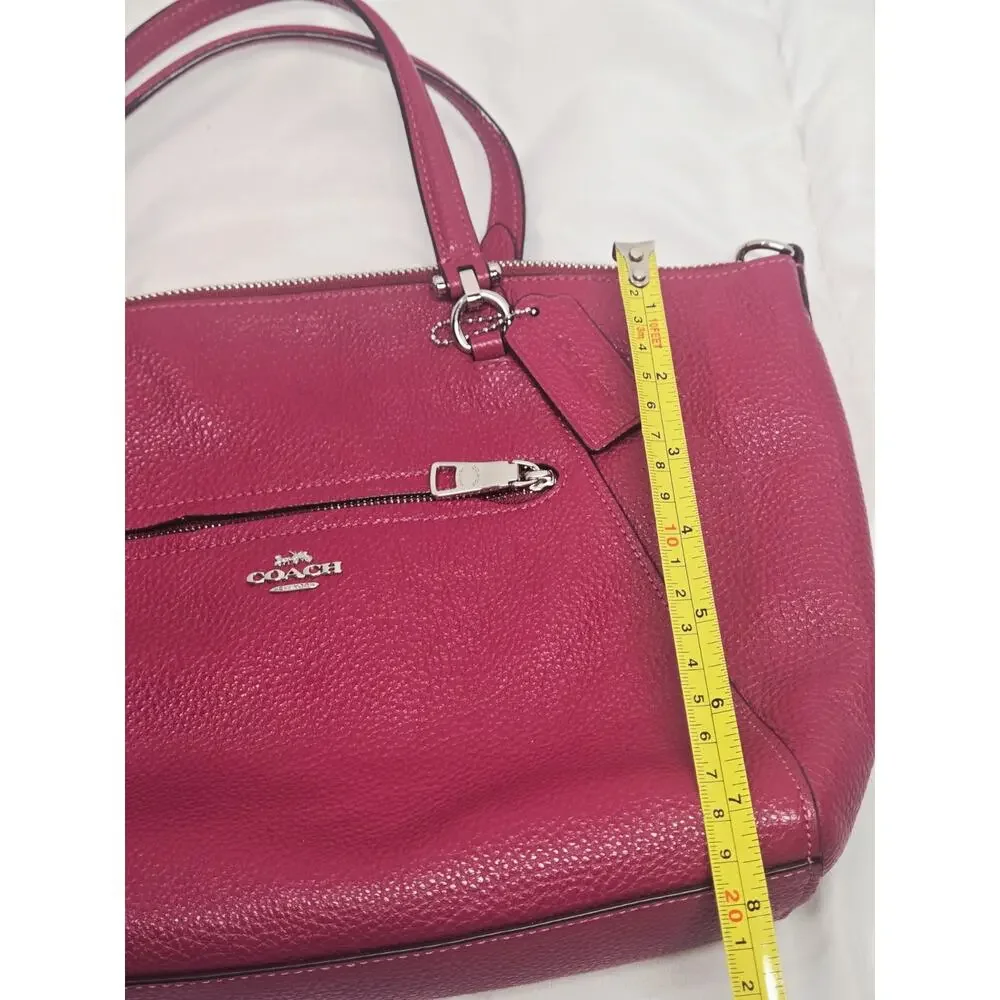 Vtg Coach Bag Prairie Burgundy Pebbled Leather No Strap Satchel Boho - Picture 7 of 10